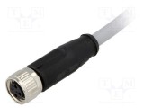 Conector M8 mamă PIN 3 drept cu cablu 1m PVC HARTING