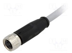 Conector M8 mamă PIN 3 drept cu cablu 1m PVC HARTING
