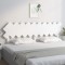 Gossi tablie de pat, alb, 196x3x80,5 cm, lemn masiv de pin