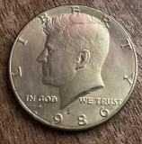 C50 - Moneda foarte veche - America - half dollar - litera D - 1986