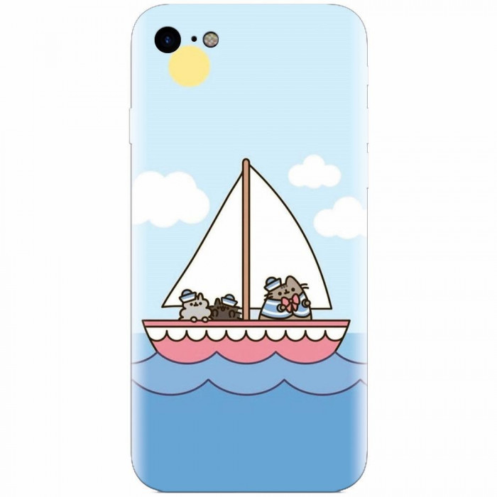 Husa silicon pentru Apple Iphone 7, Happy Sailors