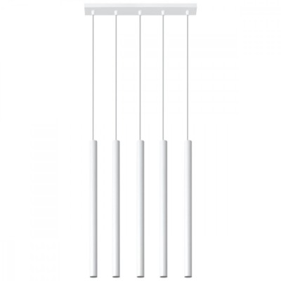 Lampă suspendată PASTELO 5 alb, Sollux Lighting foto