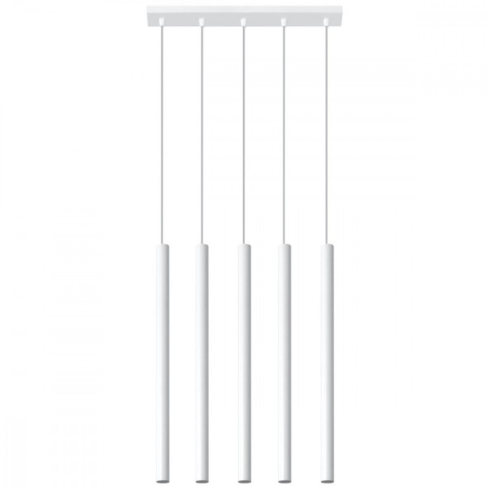 Lampă suspendată PASTELO 5 alb, Sollux Lighting