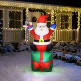 Mos Craciun gonflabil - 180 cm - IP44 - 6 LED-uri albe - 100 - 240 V Best CarHome