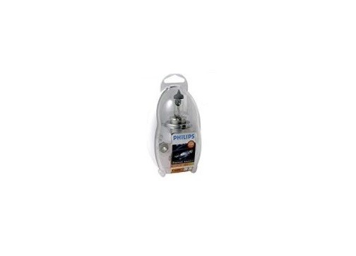 Set becuri rezerva PHILIPS 99ZK004P, 12V; premium; 30% mai multa lumina; cpl.: H4, P21W, PY21W, P21/5W, R5W, W5W, 3 sigurante; ECE