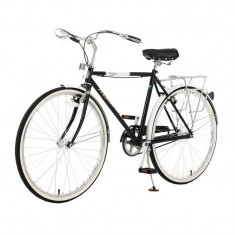 Bicicleta de oras, 26 inch, cadru otel, portbagaj, aspect vintage, neagra, Phoenix