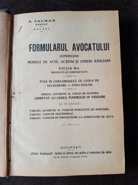 Formularul avocatului , A. Zalman