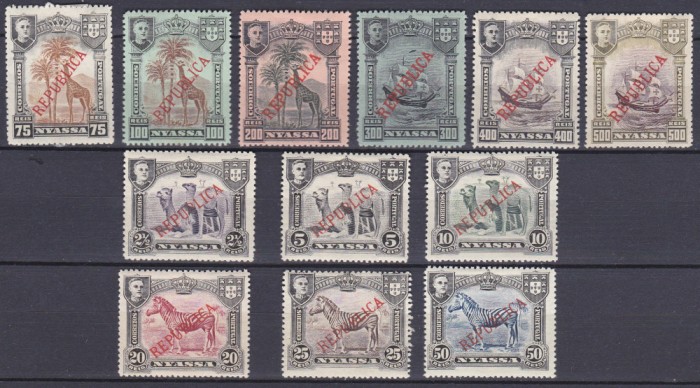 DB1 Fauna Africana Republica Nyassa 1911 NESTAMPILATE CU SARNIERA 2 POZE