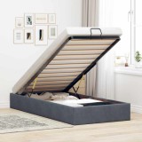 VidaXL Cadru de pat otoman fără saltea Gri &icirc;nchis 90x200 cm catifea