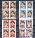 M1 TX7 9 - 1945 - Crucea rosie - perechi de cate patru timbre, Medical, Nestampilat