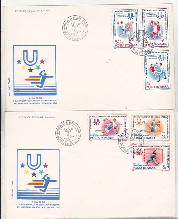 bnk fil FDC A X-a editie a CM Universitar de Handbal Masculin Romania 1987