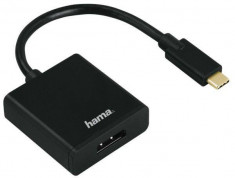 Adaptor Hama 135725 USB-C- DisplayPort ultraHD Negru foto