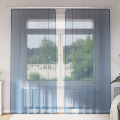 Gossi perdele voile cu bucle 2 buc albastru regal 140x245 cm