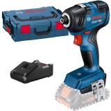 Bosch GDR 18V-200 + GAL 18V-40 - Masina de insurubat cu impact fara acumulatori Li-Ion 18 V - Ah 200 Nm M6-M16 valiza speciala + Incarcator acumulator