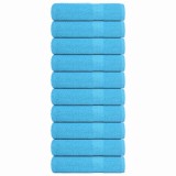 VidaXL Prosoape de baie 10 buc turcoaz 100x150 cm 360 g/m&sup2; 100% bumbac