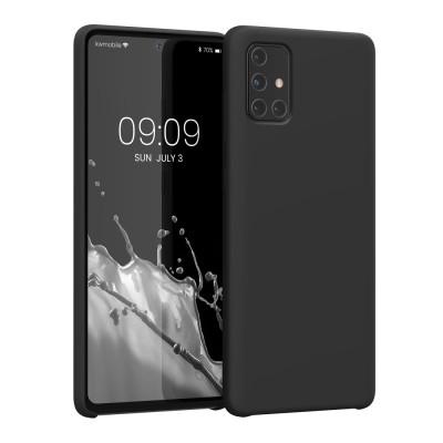 Husa Kwmobile pentru Samsung Galaxy A71, Silicon, Negru, 51209.01 foto