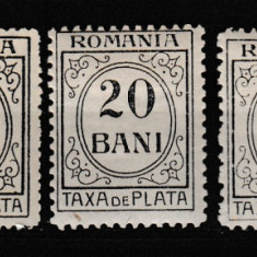ROMANIA 1919/1920 TAXA DE PLATA CU INSCRIPTIA ROMANIA SERIE SARNIERA