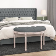 Bancă, gri &amp;icirc;nchis, 81,5x41x49 cm, material textil foto