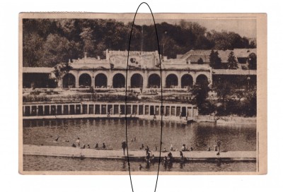 CP Ocna Sibiului - Lacul Horia, RPR, circulata 1955, pliata in doua foto