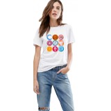 Tricou dama alb - Circle - L
