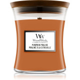 Woodwick Pumpkin Praline lum&acirc;nare parfumată cu fitil din lemn 275 g