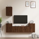 VidaXL Set dulapuri TV, 5 piese, stejar maro, lemn prelucrat
