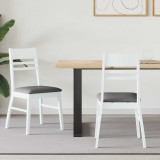 vidaXL Scaune de dining 2 pcs Alb 43 x 54 x 89 cm 42020442