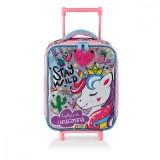 Cumpara ieftin Ghiozdan tip troller, cu un compartiment, Unicorn Stay Wild