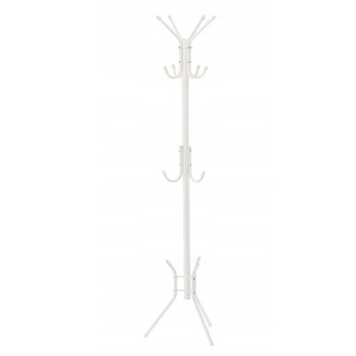 Cuier hol metalic 178 cm, 12 carlige, design minimalist, alb Household NewTrend foto