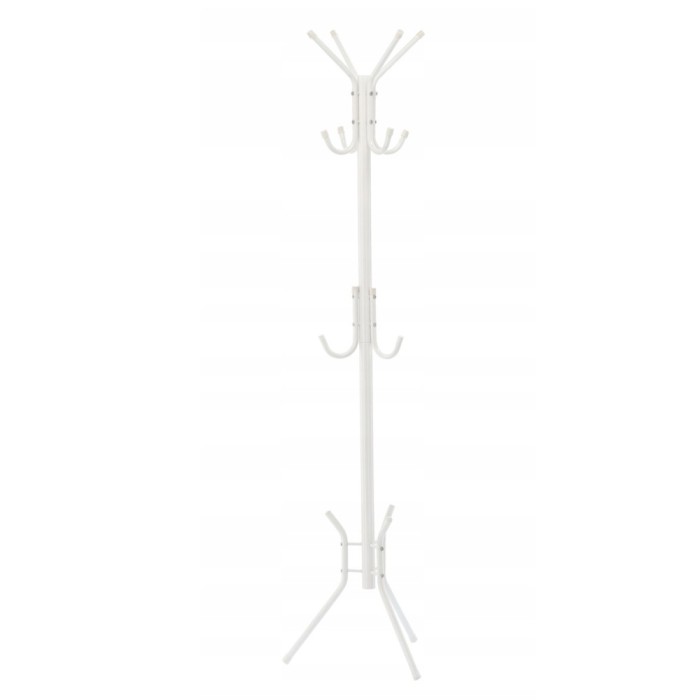 Cuier hol metalic 178 cm, 12 carlige, design minimalist, alb Household NewTrend
