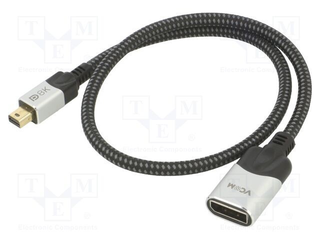 Cablu DisplayPort 1.4 VCOM 0,5m HDCP 2.2 Negru