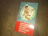 ANSAMBLUL FOLCLORIC CALUSUL SCORNICESTI ROMANIA *** PLIANT PREZENTARE , CCA 1975