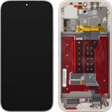 Display cu Touchscreen Honor 600, cu Rama, Auriu (Golden White), Service Pack 0235ATSS