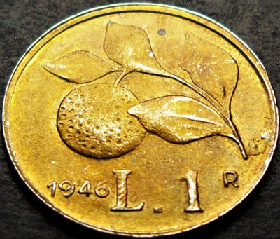 Moneda FACSIMILE 1 LIRA - ITALIA, anul 1946 * cod 5062 A foto