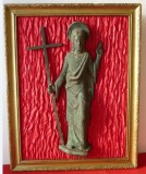ICOANA VECHE DIN BRONZ MASIV, BASORELIEF