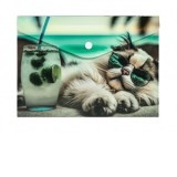 Mapa personalizata cu buton A4 PP Panta Plast, model Chillout cat