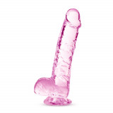 Dildo Crystalline Naturally Yours Roz 15 cm, Blush NOVELTIES