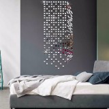 Set 100 Oglinzi Decorative Acrilice Patrate 2x2 cm Argintii DIY, Stickere de Perete, Decoratiuni Casa