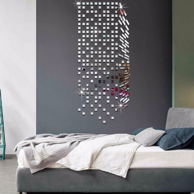 Set Oglinzi Design Patrat - Oglinzi Decorative Acrilice 2/2 Silver 100 buc foto
