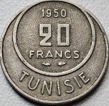 20 Francs 1950 Tunisia, Protectorat francez, km#274, Africa