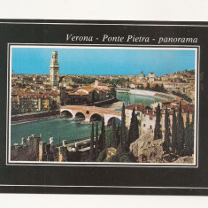 FA24-Carte Postala- ITALIA - Verona, Ponte Pietra, circulata 1988