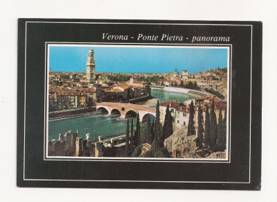 FA24-Carte Postala- ITALIA - Verona, Ponte Pietra, circulata 1988 foto