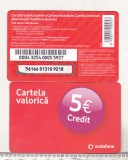 bnk card Romania - Vodafone - reincarcare 5 euro - RO-VOD-REF-0042C