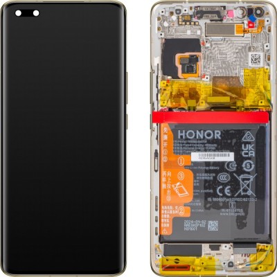 Display cu Touchscreen Honor Magic4 Pro, cu Rama si Acumulator, Auriu, Service Pack 0235AGXB foto