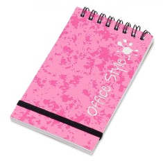 Carnet Noti?e Office Style, A7, 60 File, Roz Fucsia, Elastic Negru foto