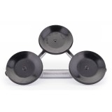 Ventuza pentru extragere, fixare geam, sticla, tabla, 3 ventuze, capacitate 150 kg, 120 mm, Powermat
