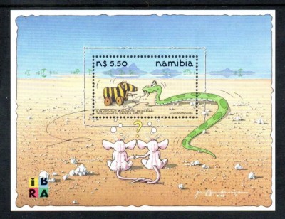 Namibia 1999 - Expo IBRA, desene, colita neuzata foto