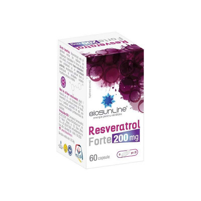 Resveratrol Forte 200 miligrame BioSunLine 60 capsule Helcor foto
