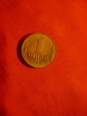 Moneda 1 Dinar 1938 bronz Yugoslavia , cal. F.Buna