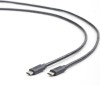 CABLU alimentare si date GEMBIRD, pt. smartphone, USB 3.1, USB Type-C (T) la USB Type-C (T), 1m, conectori auriti, negru, &quot;CCP-USB3.1-CMCM-1M&quot; (timbru
